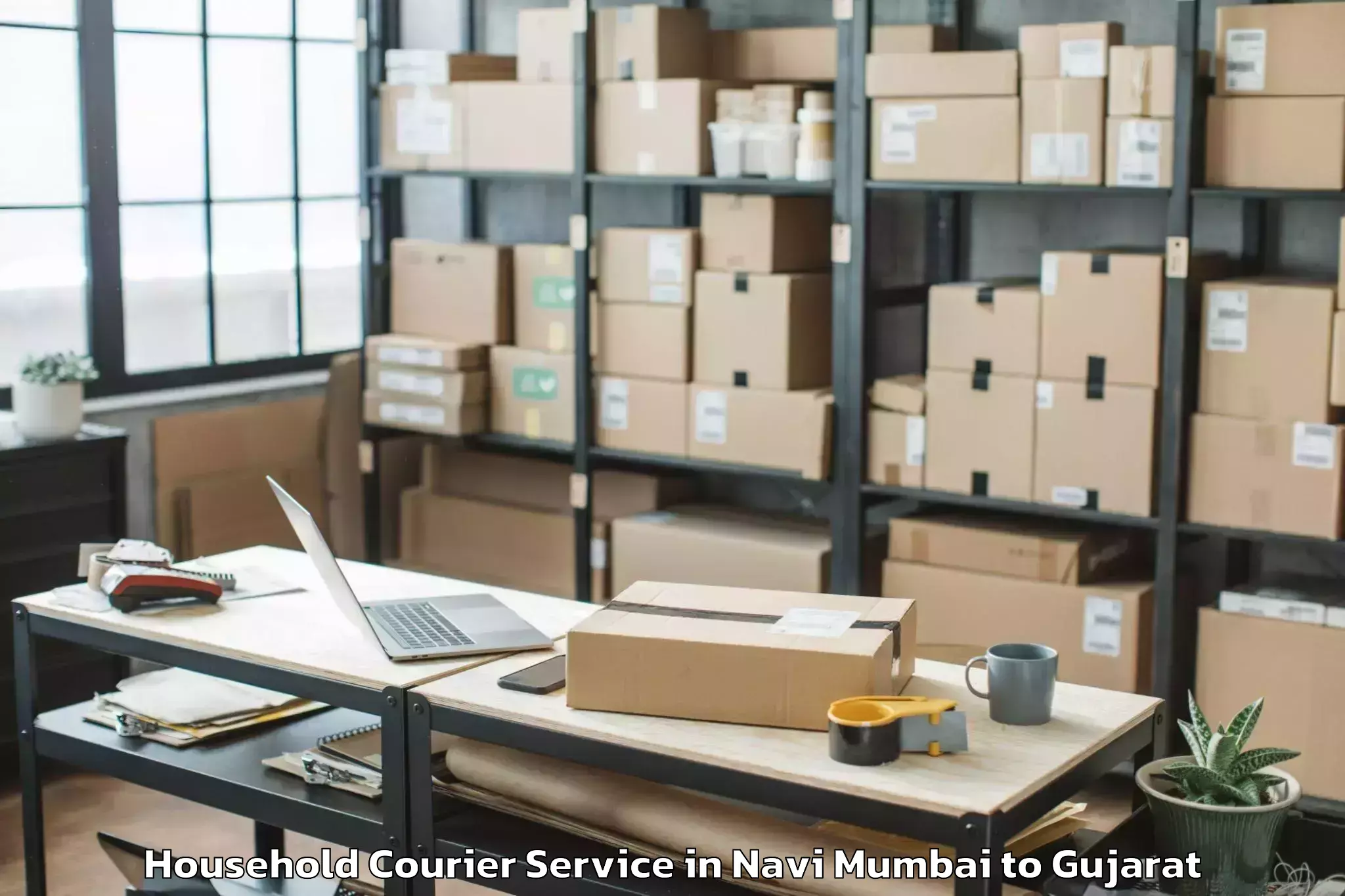 Book Navi Mumbai to Sarangpur Household Courier Online